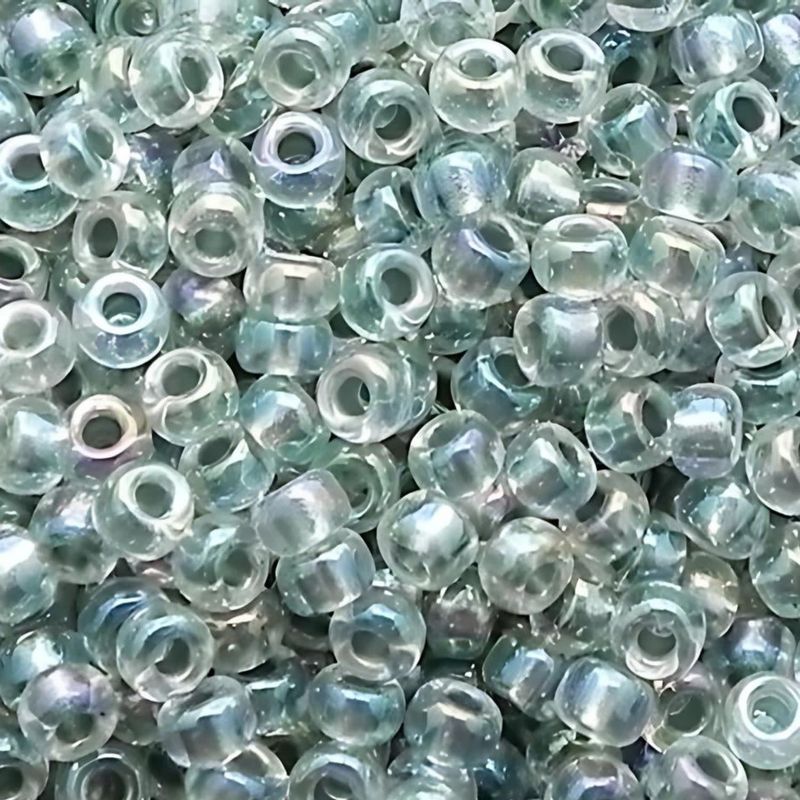 #11 Miyuki Seed Beads - Lined Light Seafoam Ab, 11-9263-TB, Approx 24 Grams, 1 five inch tube