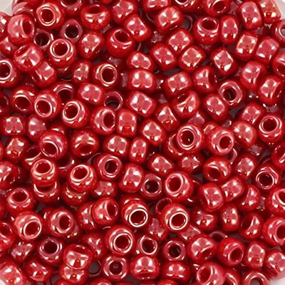 #11 Miyuki Rocailles Seed Beads - Opaque Red Luster, 11-426, 10 Grams/0.35oz, Approx 1110pcs
