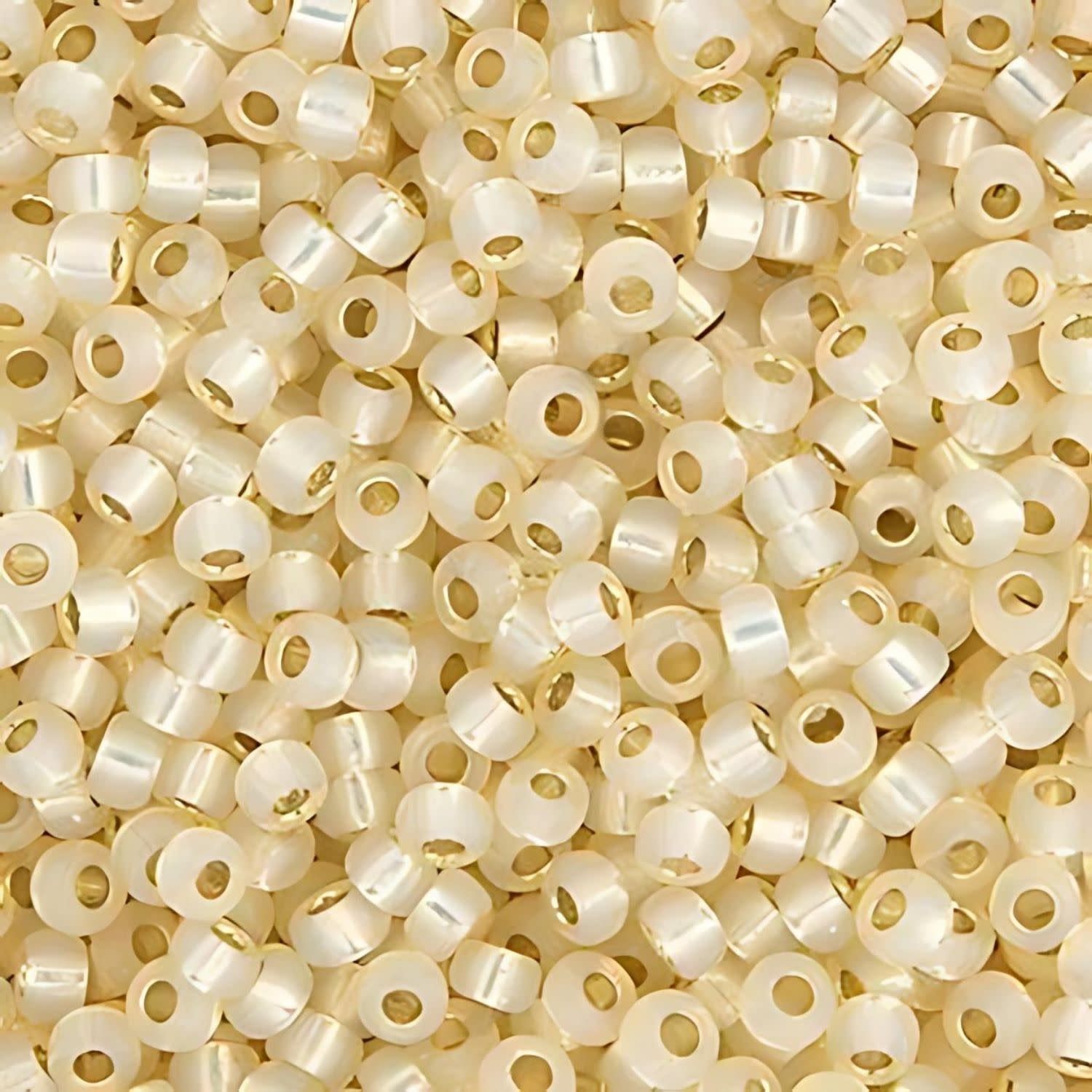 #11 Miyuki Seed Beads - Butter Cream Color Lined, 11-9577-TB, Approx 24 Grams, 1 five inch tube