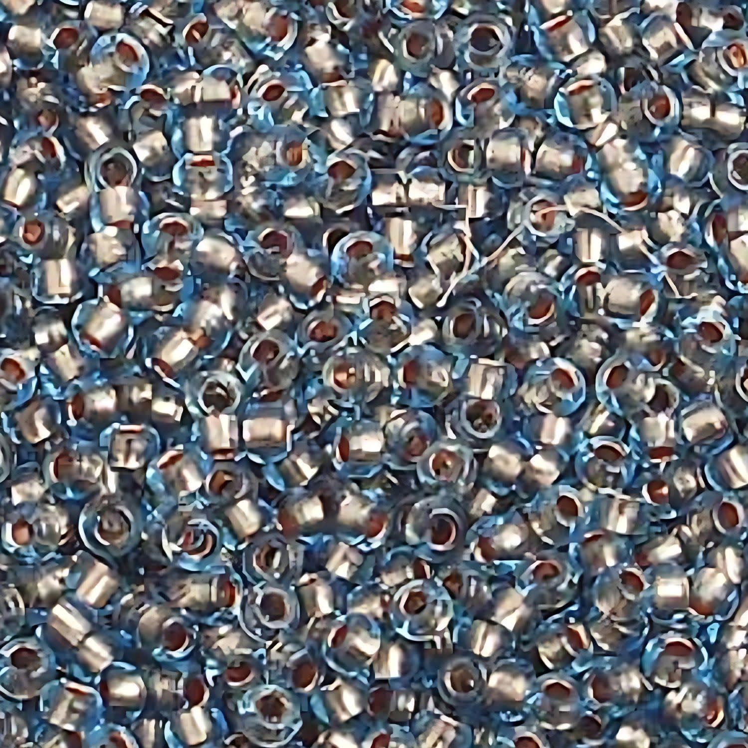 #6 Miyuki Seed Beads - Copper Lined Aqua, 6-93815-TB, Approx 240 Beads, 1 five inch tube, 20 grams
