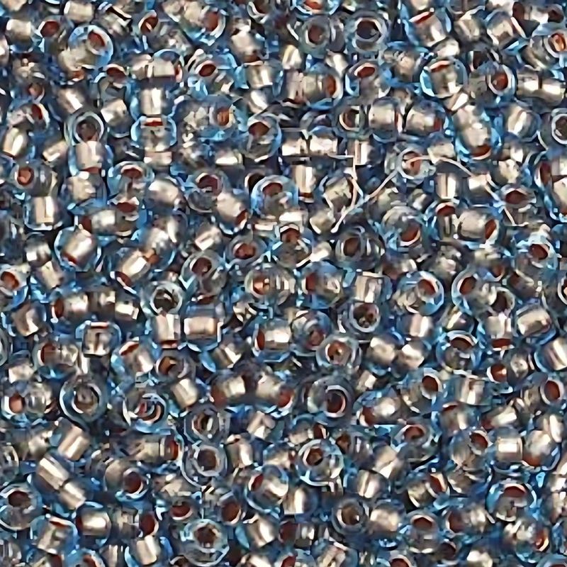 #6 Miyuki Seed Beads - Copper Lined Aqua, 6-93815-TB, Approx 240 Beads, 1 five inch tube, 20 grams