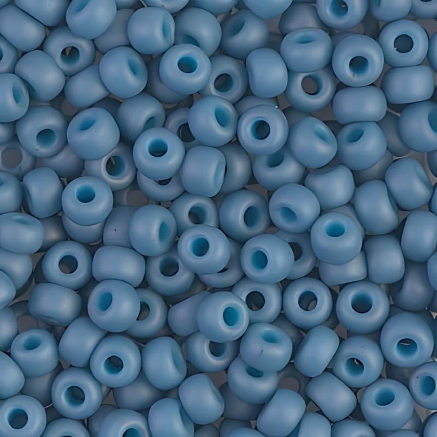 #11 Miyuki Seed Beads - Matte Opaque Pale Denim Blue, 11-92074-TB, Approx 24 Grams, 1 five inch tube