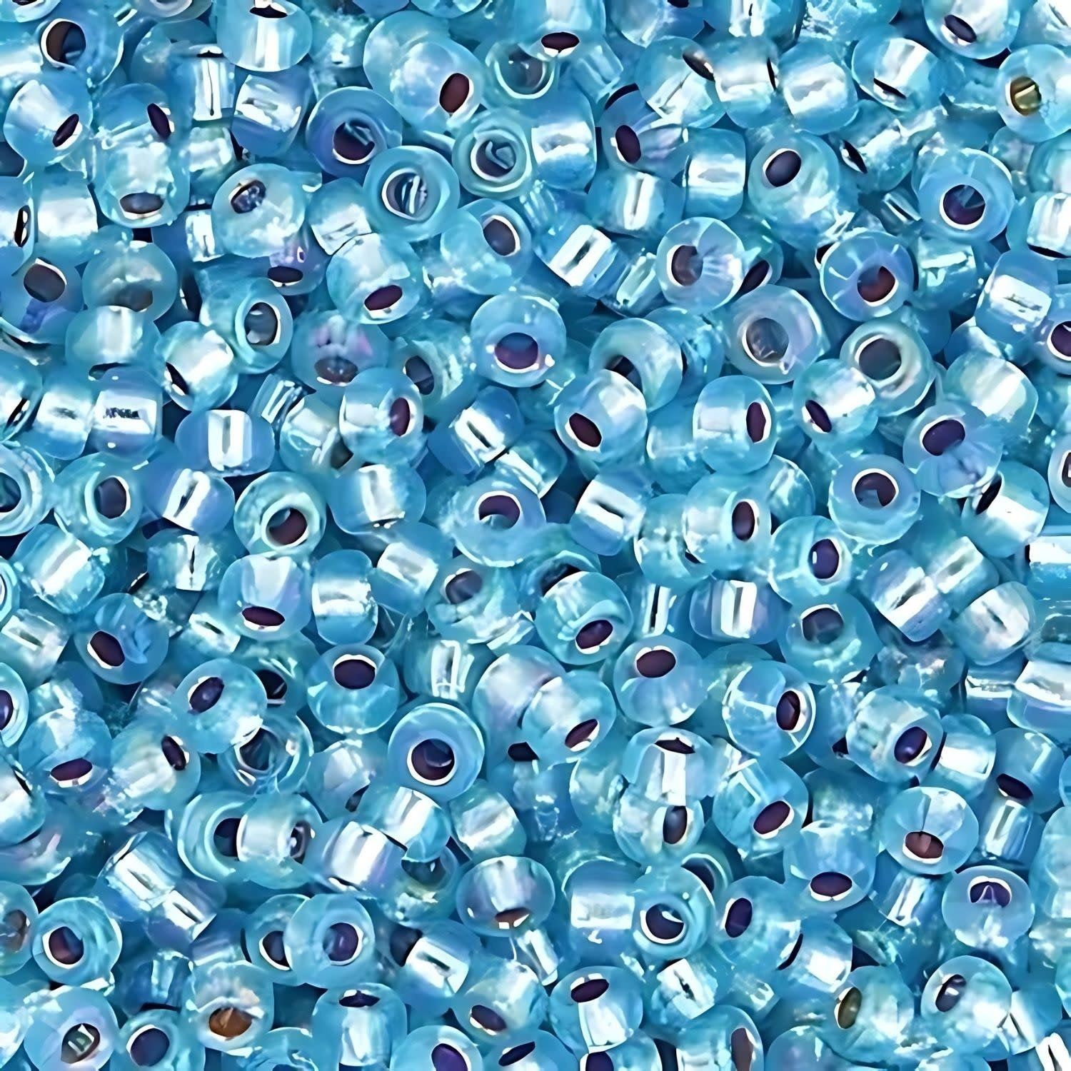 #11 Miyuki Seed Beads - Silver Lined Aqua Ab, 11-91018-TB, Approx 24 Grams, 1 five inch tube