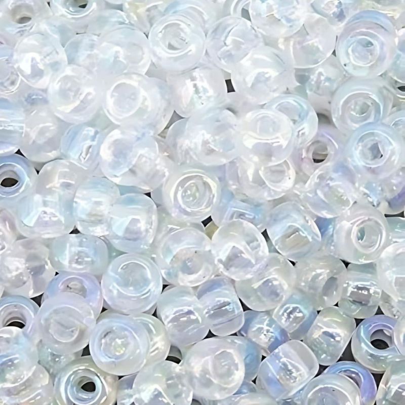 #8 Miyuki Rocailles Seed Beads - Rainbow Crystal Rainbow/AB, Approx 440 Beads, 10 Grams/0.35oz