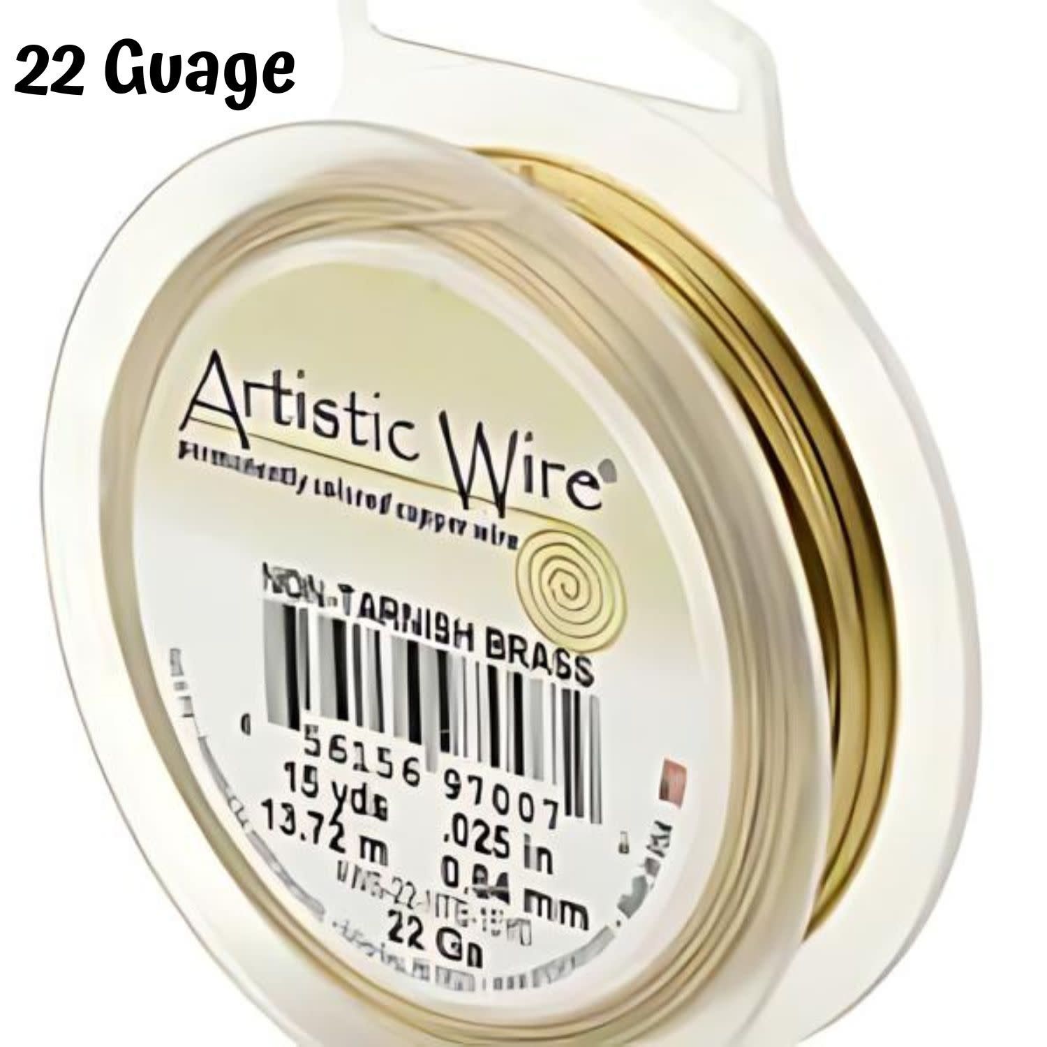 22 Gauge Tarnish Resistant, Brass  Copper Wire, 45ft/15yds