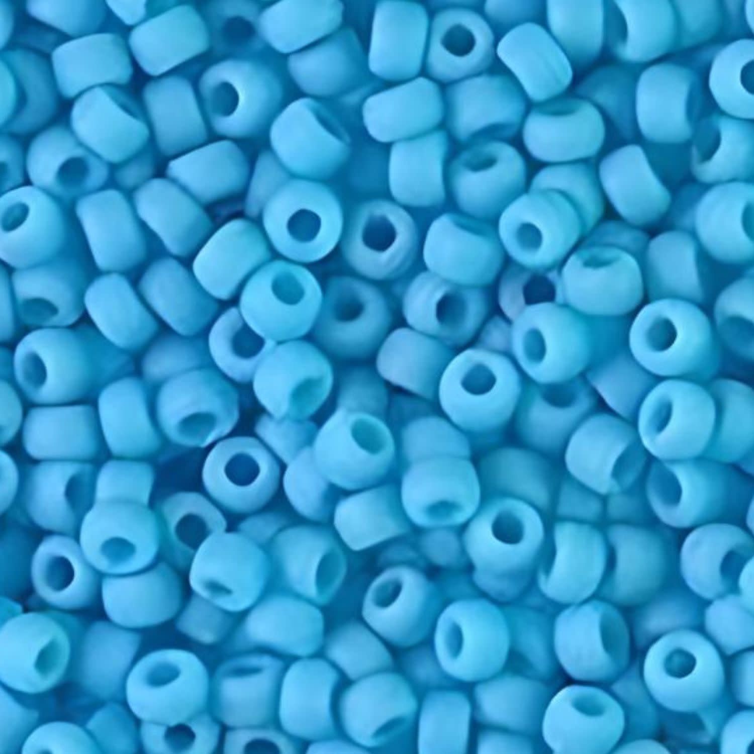 #8 Miyuki Seed Beads - Matte Opaque Light Blue, 8-9413F-TB, Approx 858 Beads/22 Grams, 1 five inch tube