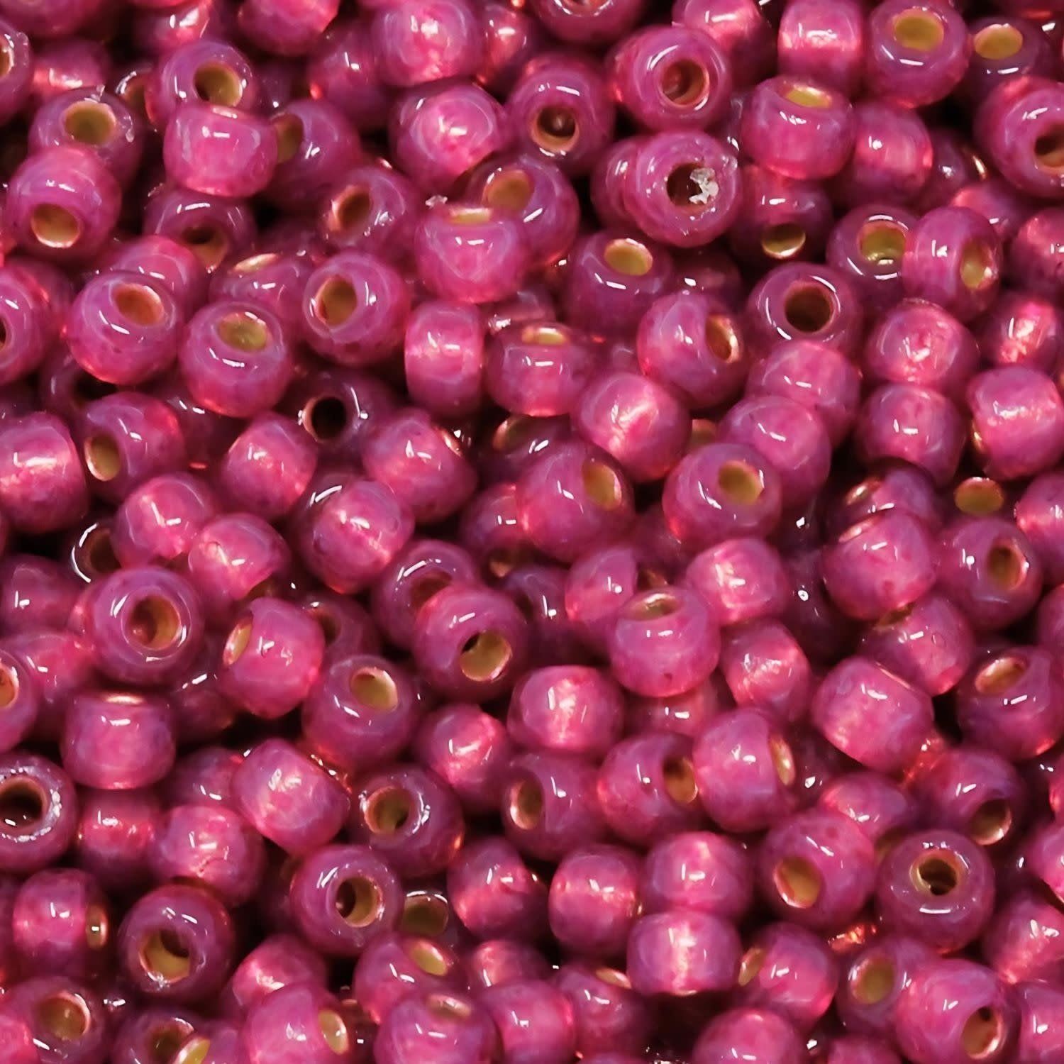 #8 Miyuki Seed Beads - Duracoat Silver Lined Fuchsia, 8-94247-TB, Approx 858 Beads/22 Grams, 1 five inch tube