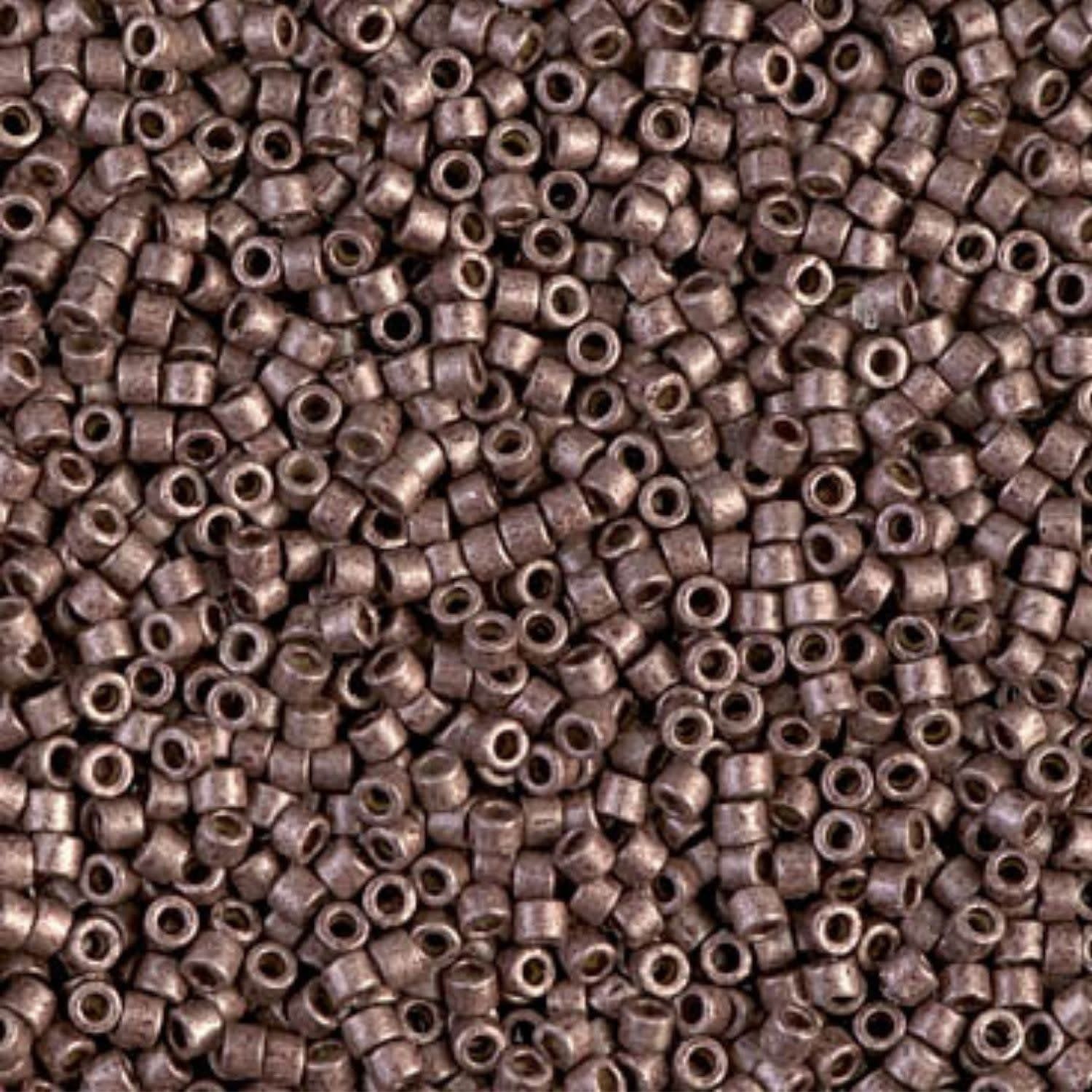 #11 Delica Seed Beads, Duracoat Galvanized Matte Dark Mauve, DB1843F-TB, Approx 1440 Beads, 1 two inch tube, 7.2 grams
