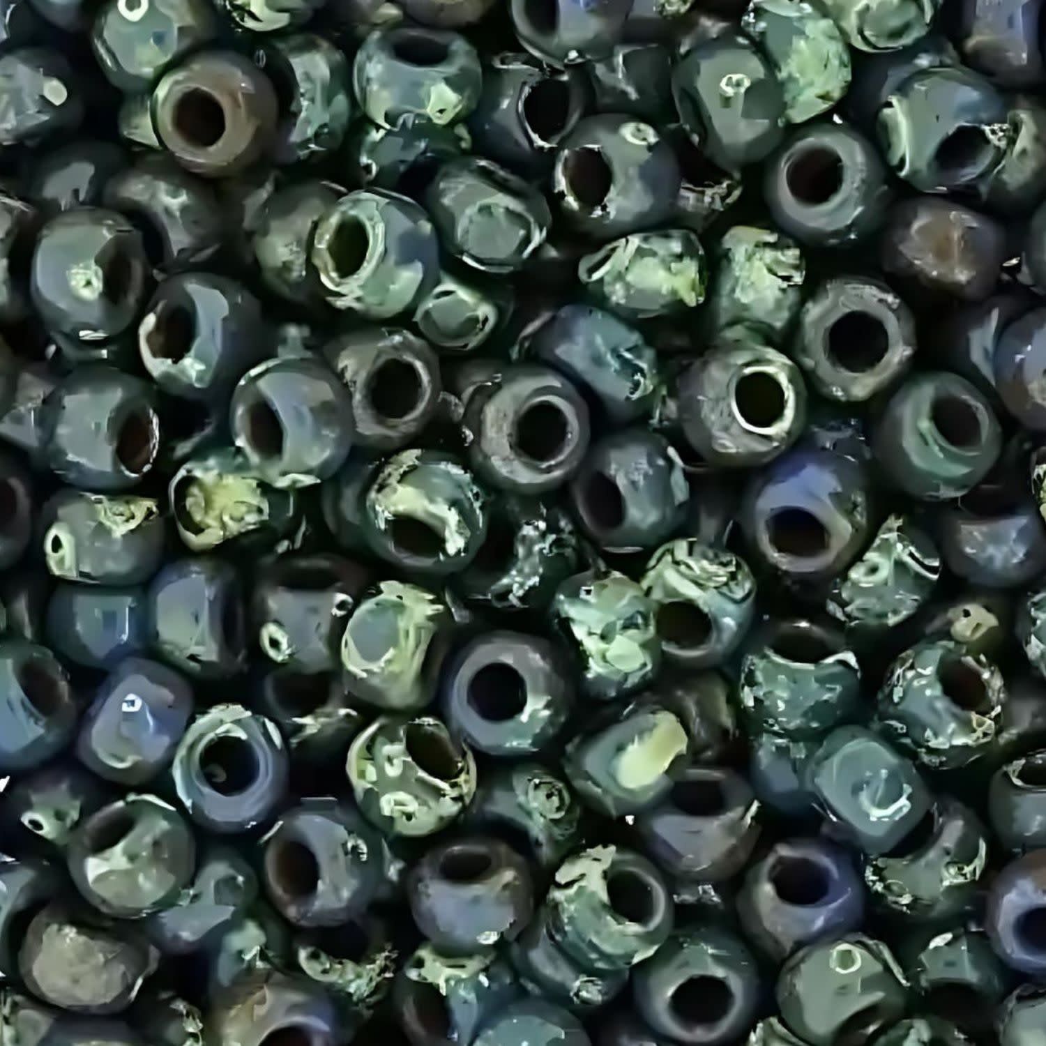 #8 Miyuki Seed Beads - Picasso Matte Montana, 8-94516-TB, Approx 858 Beads/22 Grams, 1 five inch tube