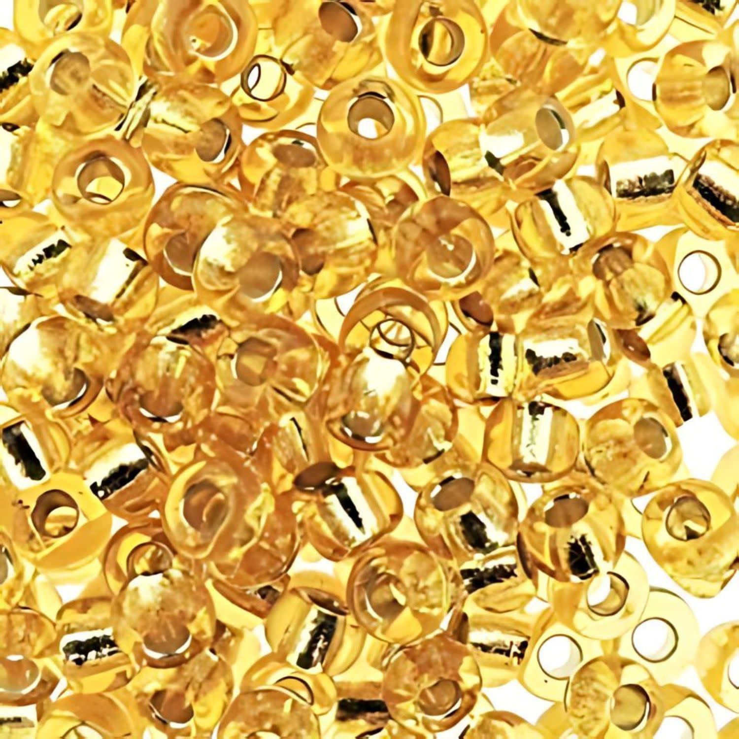#8 Miyuki Seed Beads - Silver Lined Light Gold, 8-92-TB, Approx 858 Beads/22 Grams, 1 five inch tube