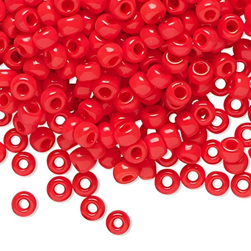 #11 Miyuki Seed Beads - Opaque Vermillion Red, 11-9407-TB, Approx 24 Grams, 1 five inch tube
