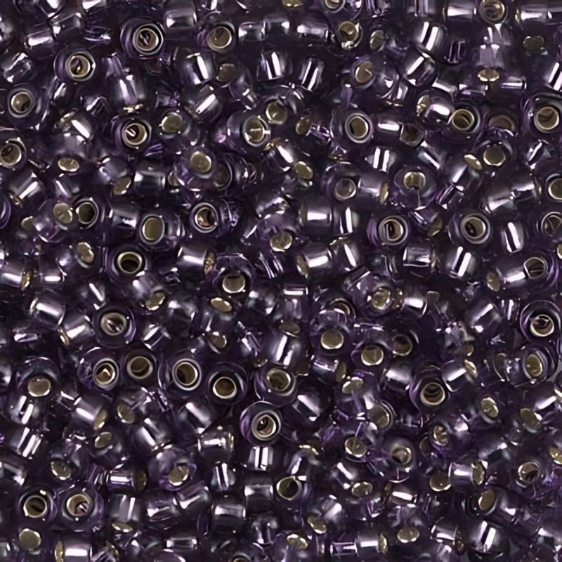 #11 Miyuki Seed Beads - Silver Lined Amethyst, 11-924-TB, Approx 24 Grams, 1 five inch tube