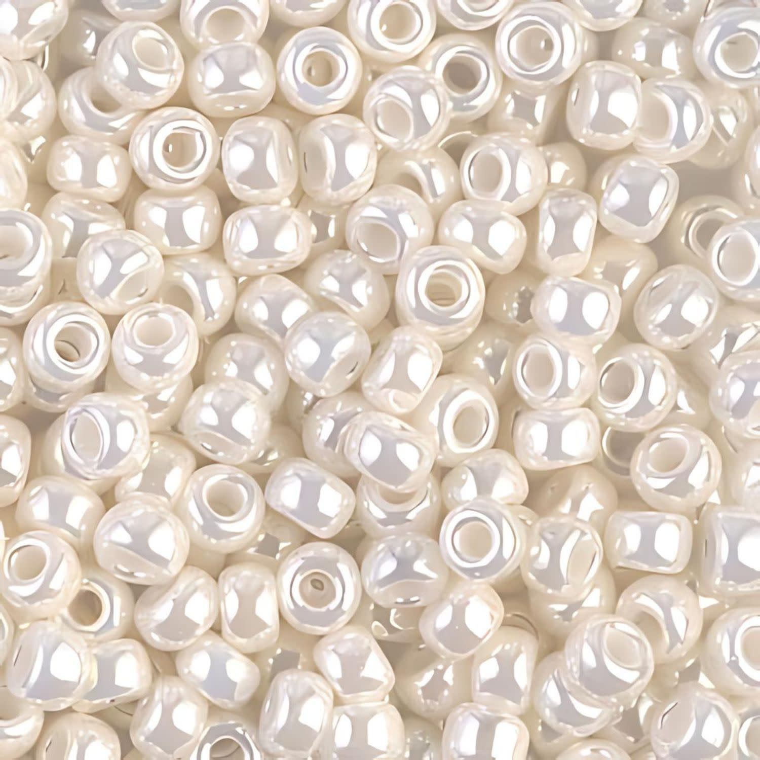 #6 Miyuki Seed Beads - Ivory Ceylon, 6-9592-TB, Approx 240 Beads, 1 five inch tube, 20 grams