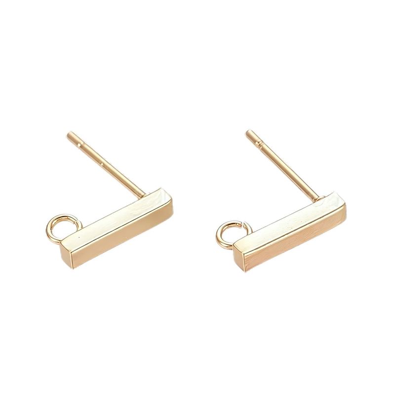 GP Stainless Steel Stud Earring Posts, 10pcs, 2x10x2mm, Loop 1.5mm, 49gms/1.76oz
