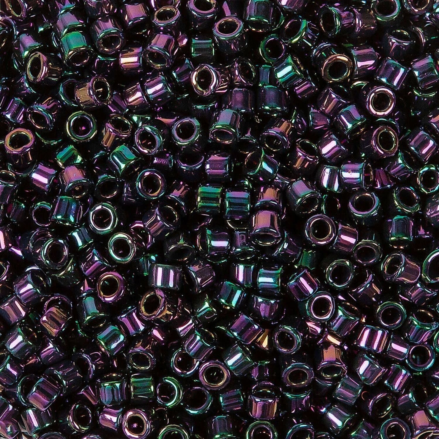 #11 Delica Seed Beads, Purple Iris, DB004-TB, Approx 1440 Beads, 1 two inch tube, 7.2 grams