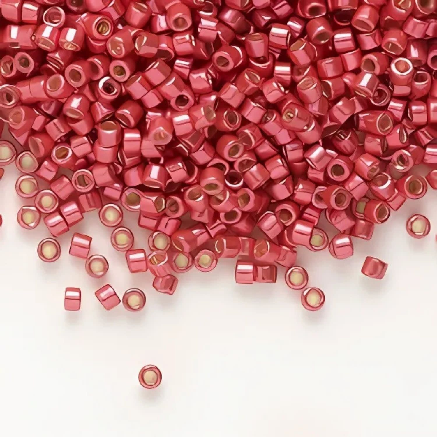 #11 Delica Seed Beads, Duracoat Galvanized Light Cranberry, DB1841-TB, Approx 1440 Beads, 1 two inch tube, 7.2 grams