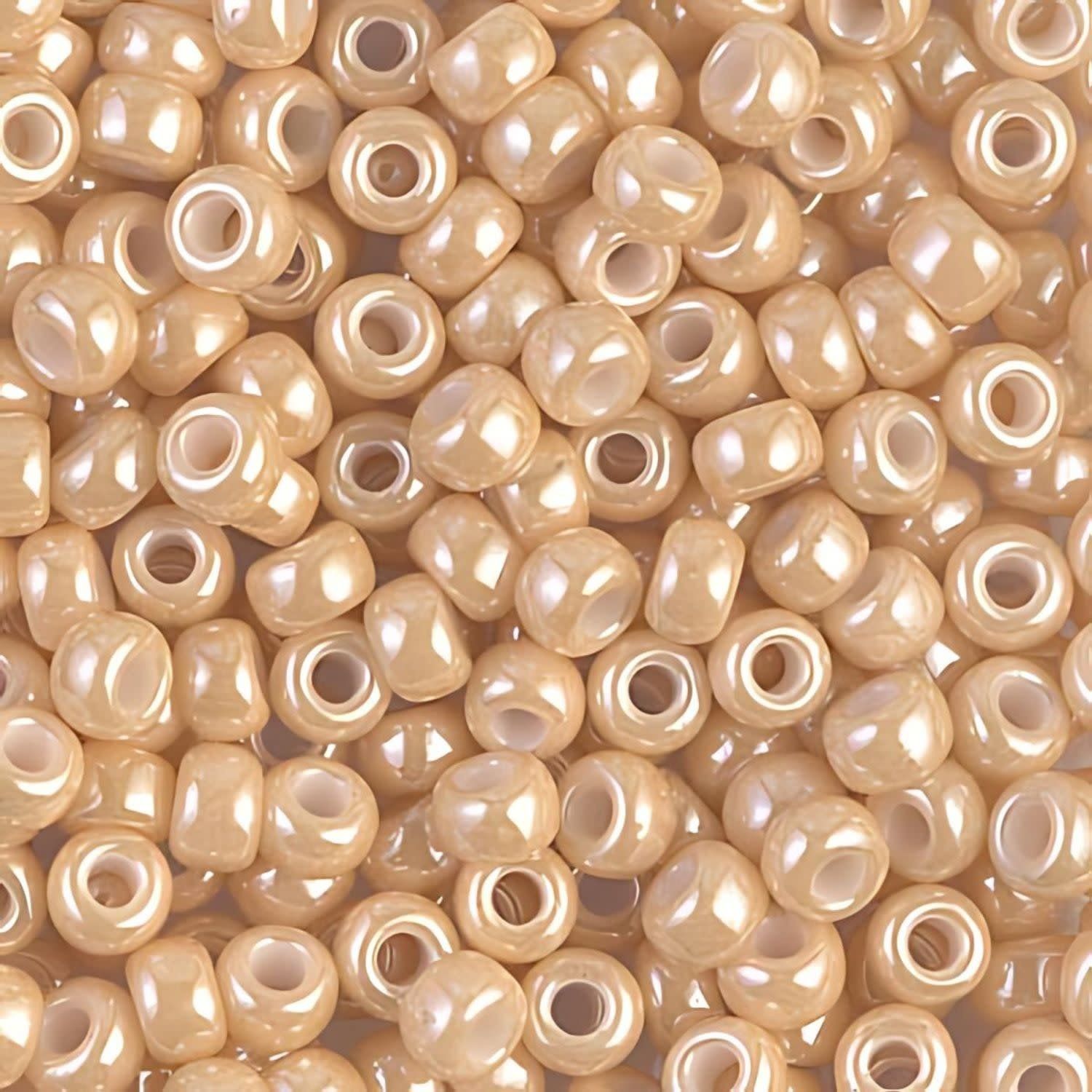 #6 Miyuki Seed Beads - Light Caramel Ceylon, 6-9593-TB, Approx 240 Beads, 1 five inch tube, 20 grams