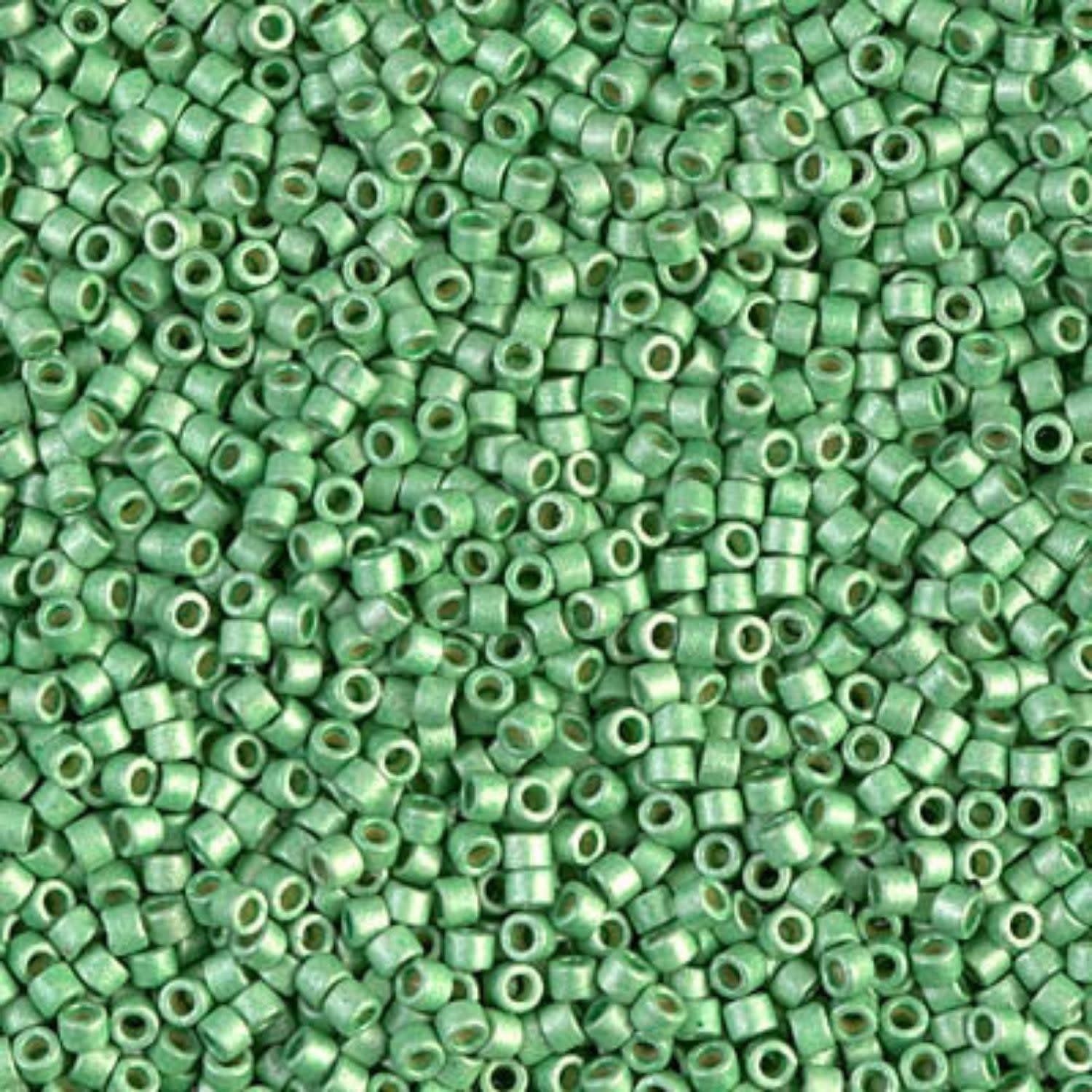 #11 Delica Seed Beads, Duracoat Galvanized Matte Dark Mint Green, DB1844F-TB, Approx 1440 Beads, 1 two inch tube, 7.2 grams