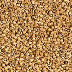 #11 Delica Seed Beads, Matte Duracoat Galvanized Gold, DB1832F-TB, Approx 1440 Beads, 1 two inch tube, 7.2 grams