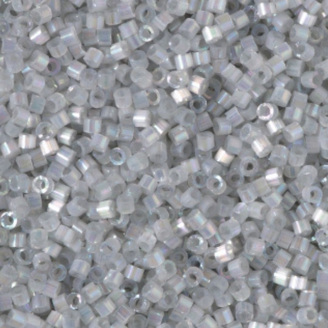 #11 Delica Seed Beads, Satin Pale Grey Black Silk, DB677-TB, Approx 1440 Beads, 1 two inch tube, 7.2 grams