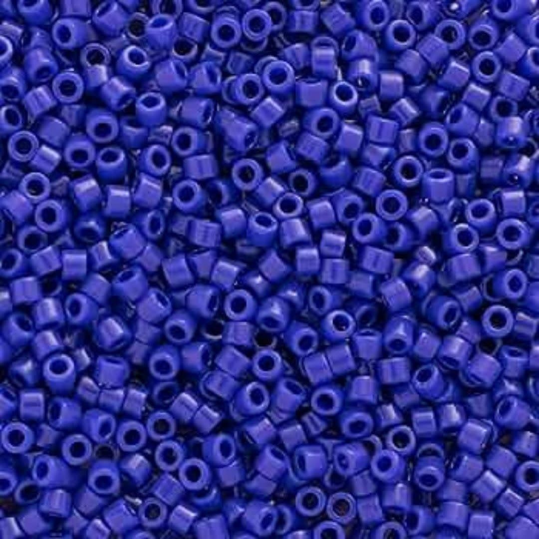 #11 Delica Seed Beads, Opaque Cobalt Blue, DB726-TB, Approx 1440 Beads, 1 two inch tube, 7.2 grams