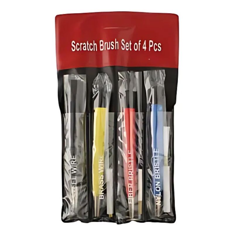 Fiberglass Scratch Brush Set, W/4 Refills, Soldering, 1oz