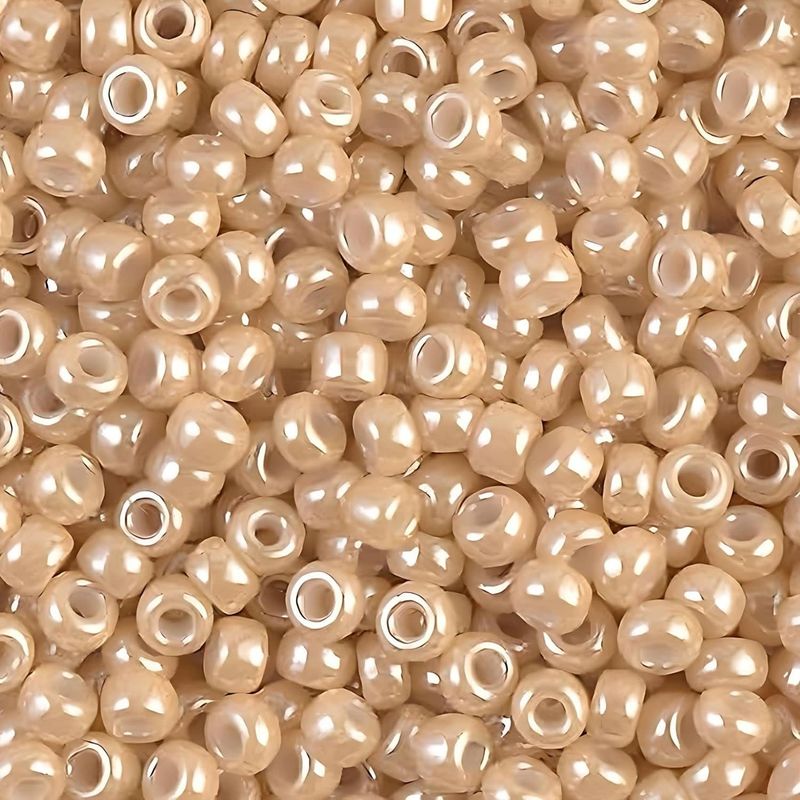 #8 Miyuki Seed Beads - Dark Beige Ceylon, 8-9593-TB, Approx 858 Beads/22 Grams, 1 five inch tube