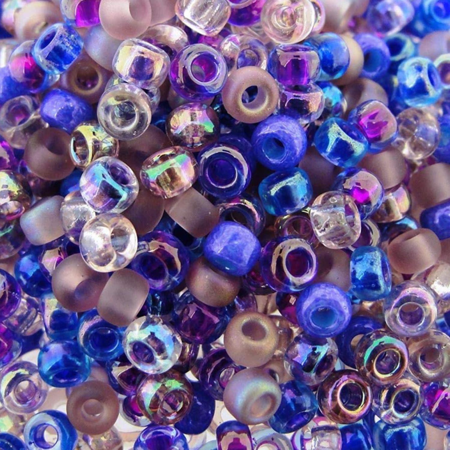 #8 Miyuki Seed Beads - Mix Lilacs, 8-9MIX01-TB, Approx 858 Beads/22 Grams, 1 five inch tube