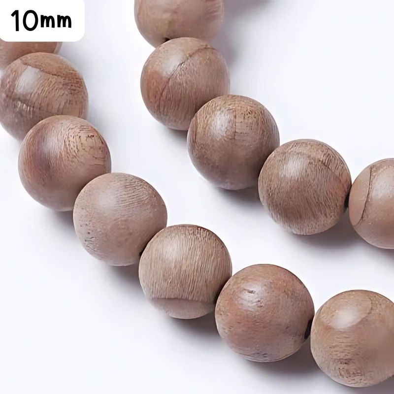 10mm Natural Burly Wood Beads, 15&quot; Strand, Approx 40pcs, Hole 1mm, 31gms/1.09oz