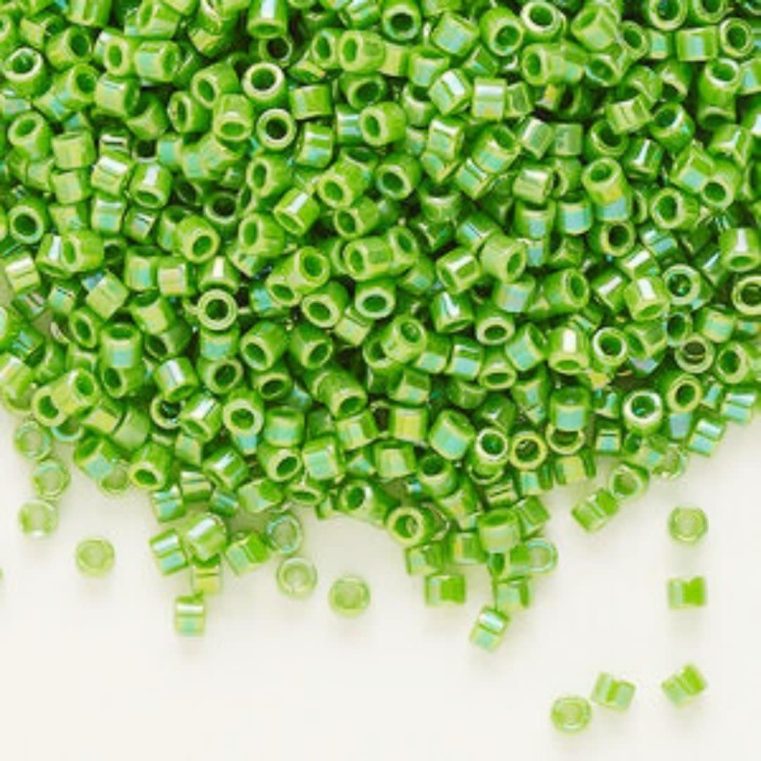 #11 Delica Seed Beads, Opaque Luster Avocado Green, DB1566-TB, Approx 1440 Beads, 1 two inch tube, 7.2 grams