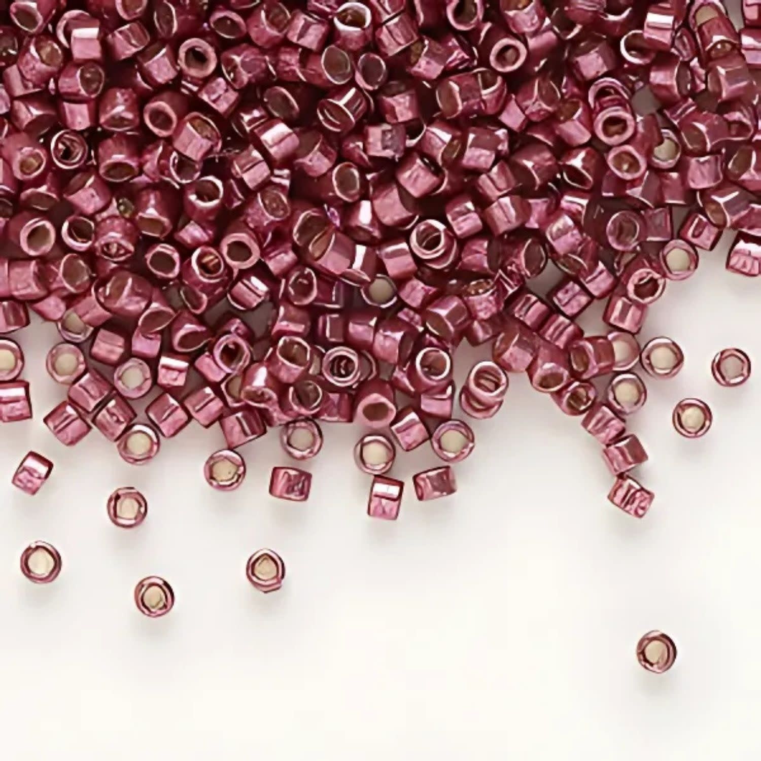 #11 Delica Seed Beads, Duracoat Galvanized Magenta, DB1849-TB, Approx 1440 Beads, 1 two inch tube, 7.2 grams