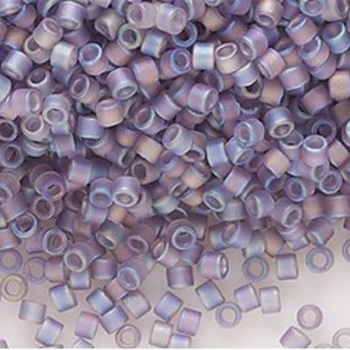 #11 Delica Seed Beads, Matte Transparent Light Amethyst Ab/Rainbow, DB870-TB, Approx 1440 Beads, 1 two inch tube, 7.2 grams