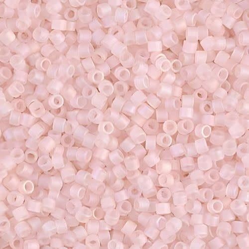 #11 Delica Seed Beads, Matte Transparent Light Pink Mist Ab/Rainbow, DB868-TB, Approx 1440 Beads, 1 two inch tube, 7.2 grams