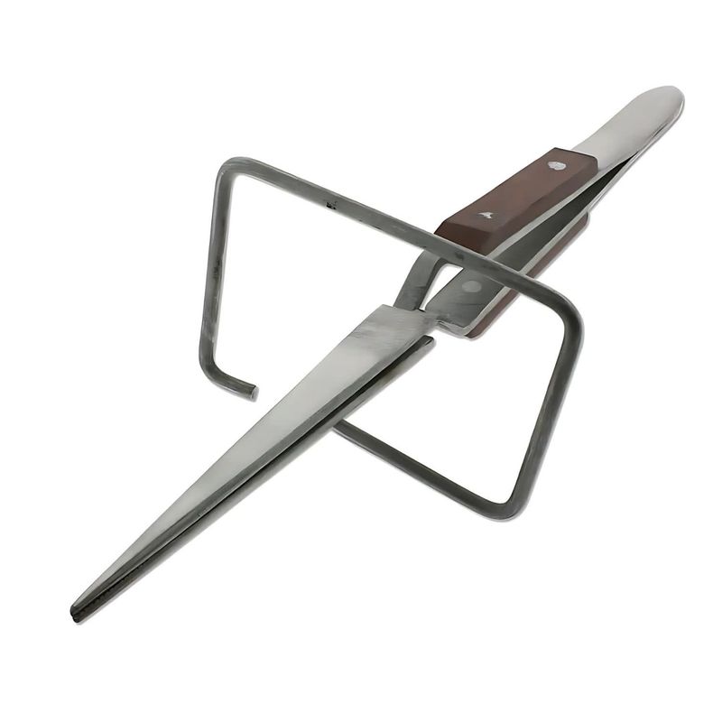 Soldering Tweezer On Stand, Fibre Grip, 6-1/2&quot;, 24.5oz