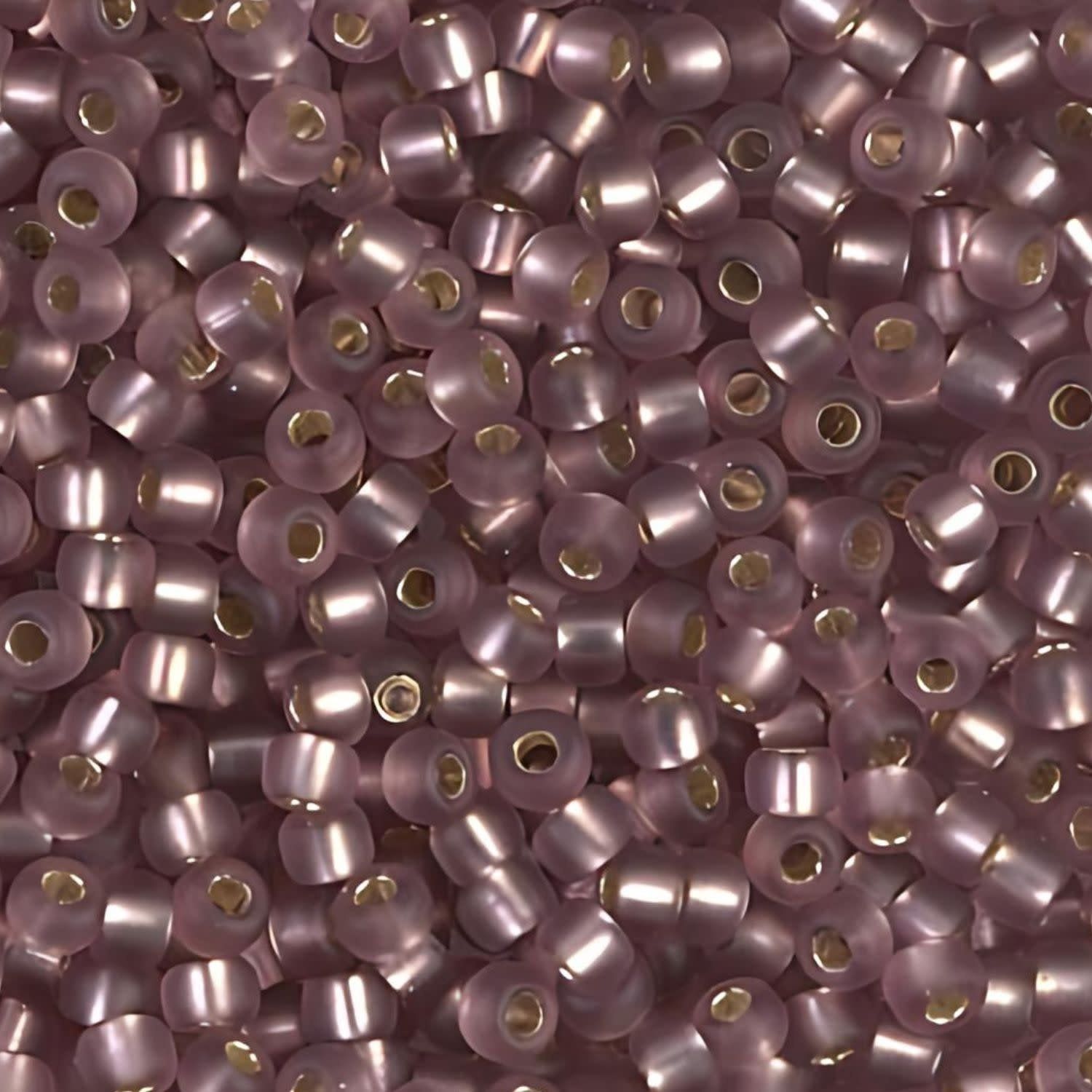 #8 Miyuki Seed Beads - Matte Silver Lined Smoky Amethyst, 8-912F-TB, Approx 858 Beads/22 Grams, 1 five inch tube