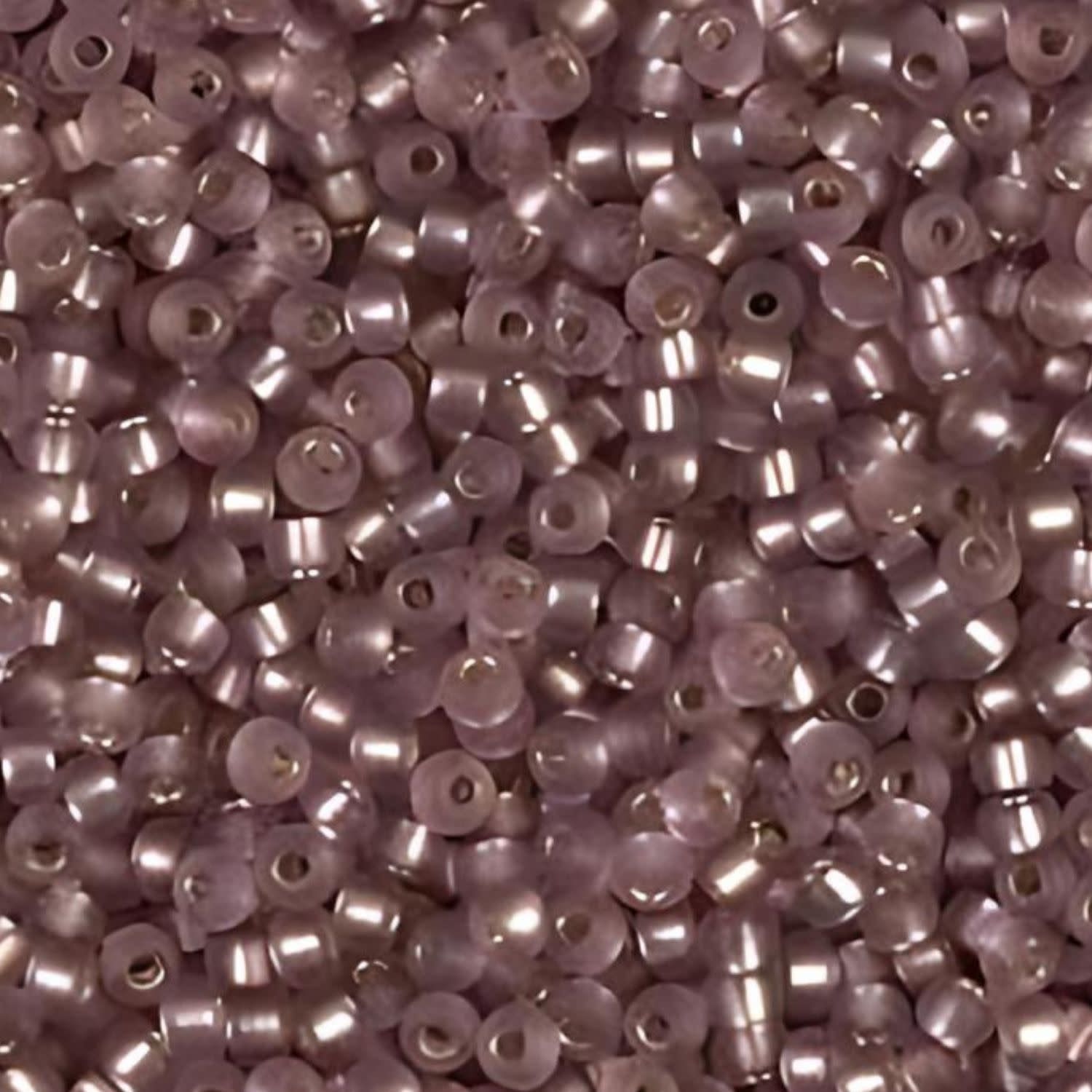 #6 Miyuki Seed Beads - Matte Silver Lined Smoky Amethyst, 6-912F-TB, Approx 240 Beads, 1 five inch tube, 20 grams