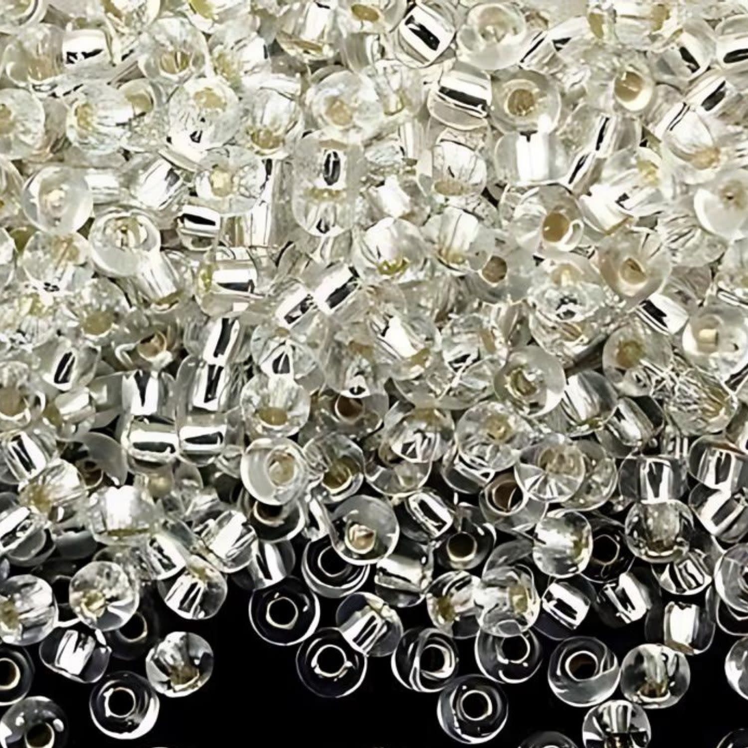 #11 Miyuki Seed Beads - Silver Lined Crystal, 11-91-TB, Approx 24 Grams, 1 five inch tube