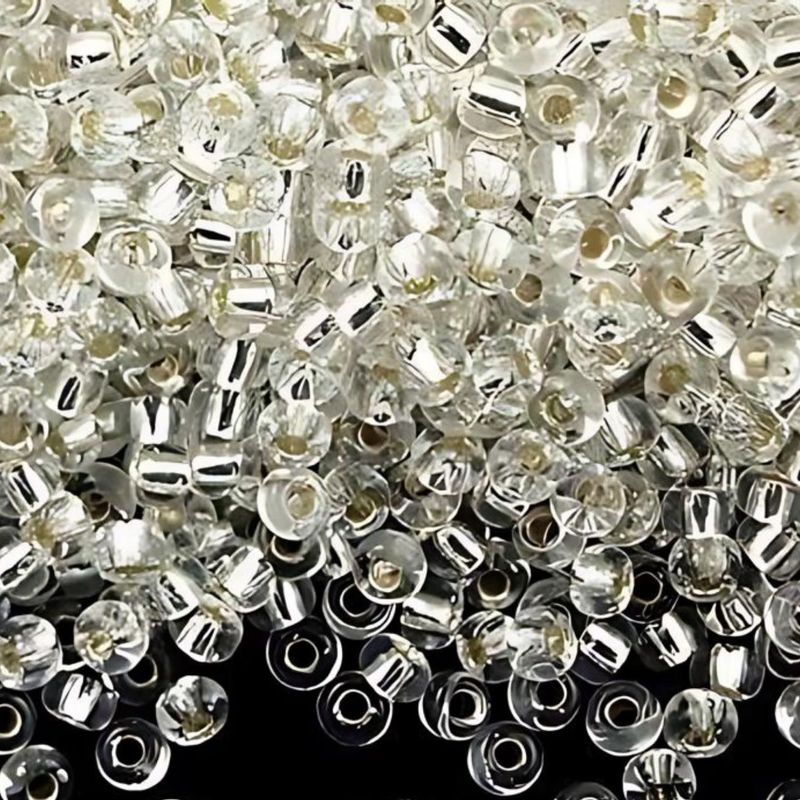 #11 Miyuki Seed Beads - Silver Lined Crystal, 11-91-TB, Approx 24 Grams, 1 five inch tube
