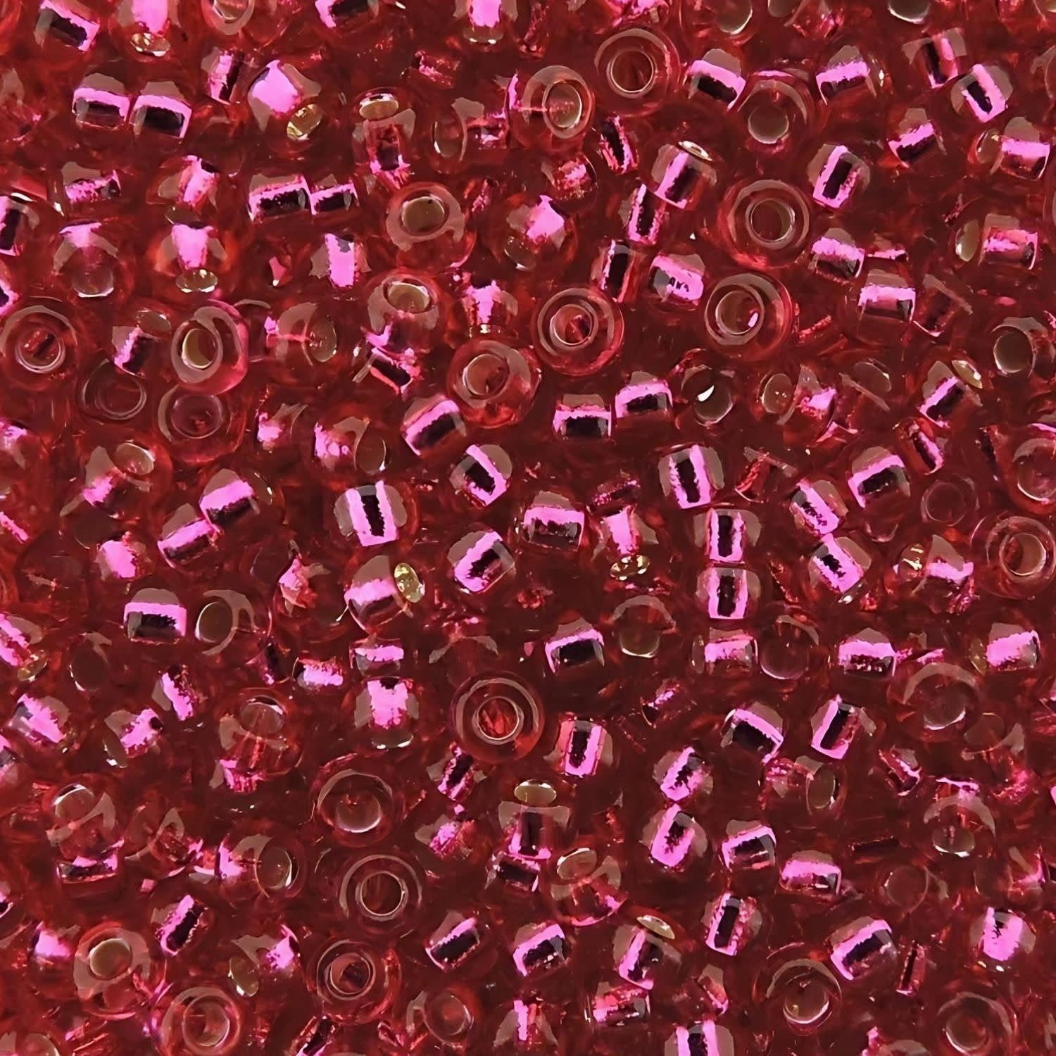 #11 Miyuki Seed Beads - Silver Lined Raspberry, 11-91436-TB, Approx 24 Grams, 1 five inch tube