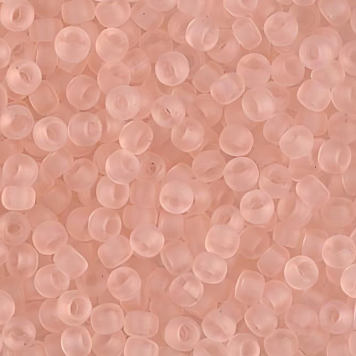 #8 Miyuki Seed Beads - Matte Transparent Light Tea Rose, 8-9155F-TB, Approx 858 Beads/22 Grams, 1 five inch tube