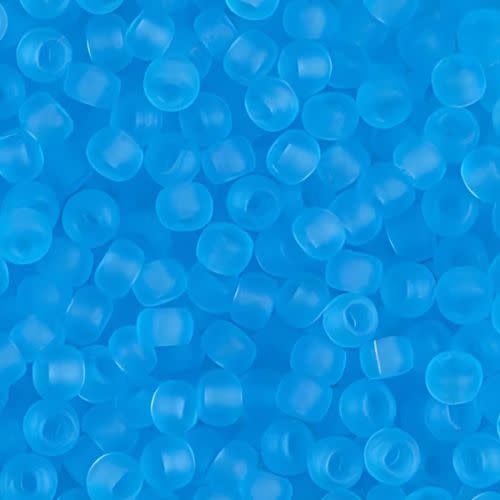 #8 Miyuki Seed Beads - Matte Transparent Aqua Blue, 8-9148F-TB, Approx 858 Beads/22 Grams, 1 five inch tube