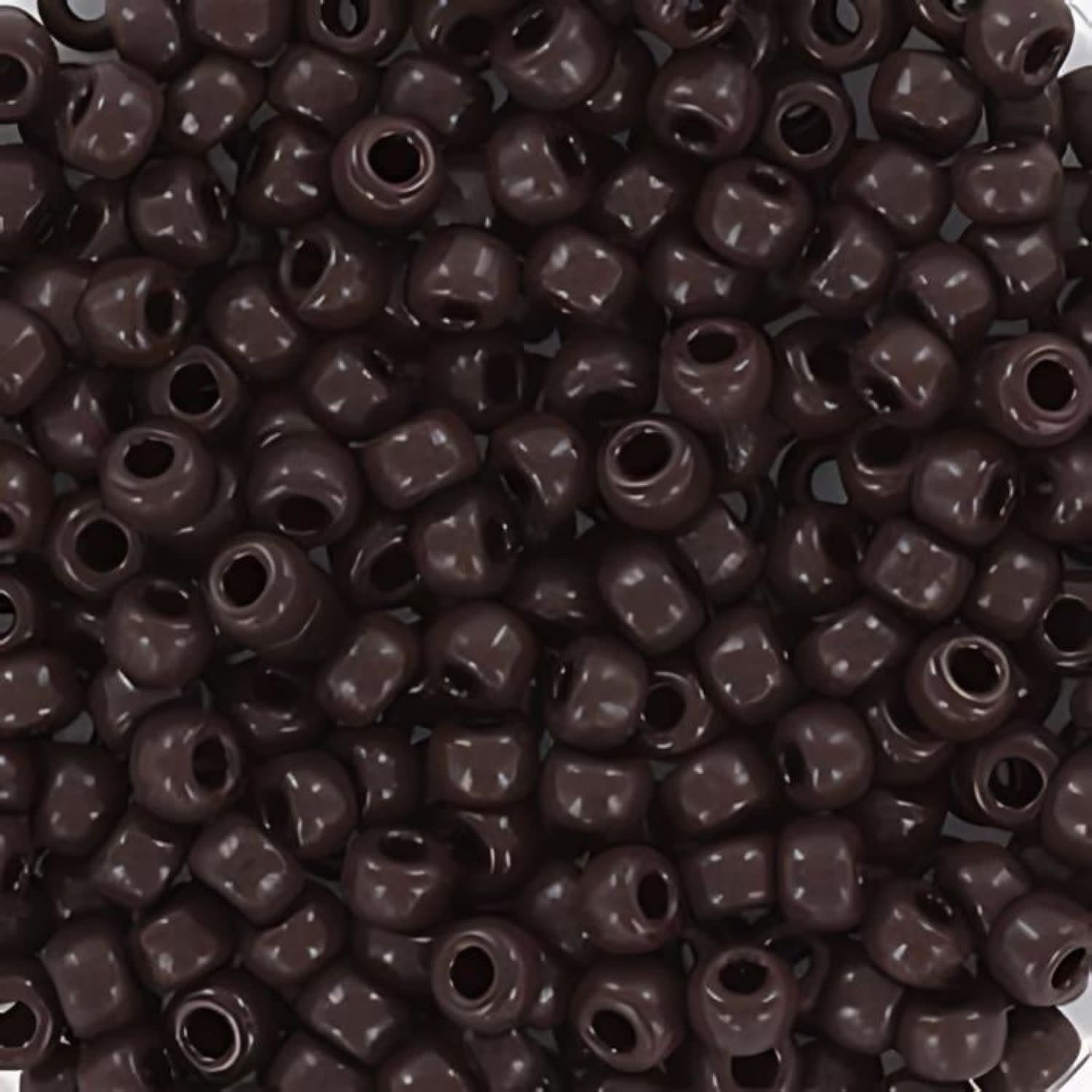 #8 Miyuki Seed Beads - Opaque Chocolate Brown, 8-9409-TB, Approx 858 Beads/22 Grams, 1 five inch tube