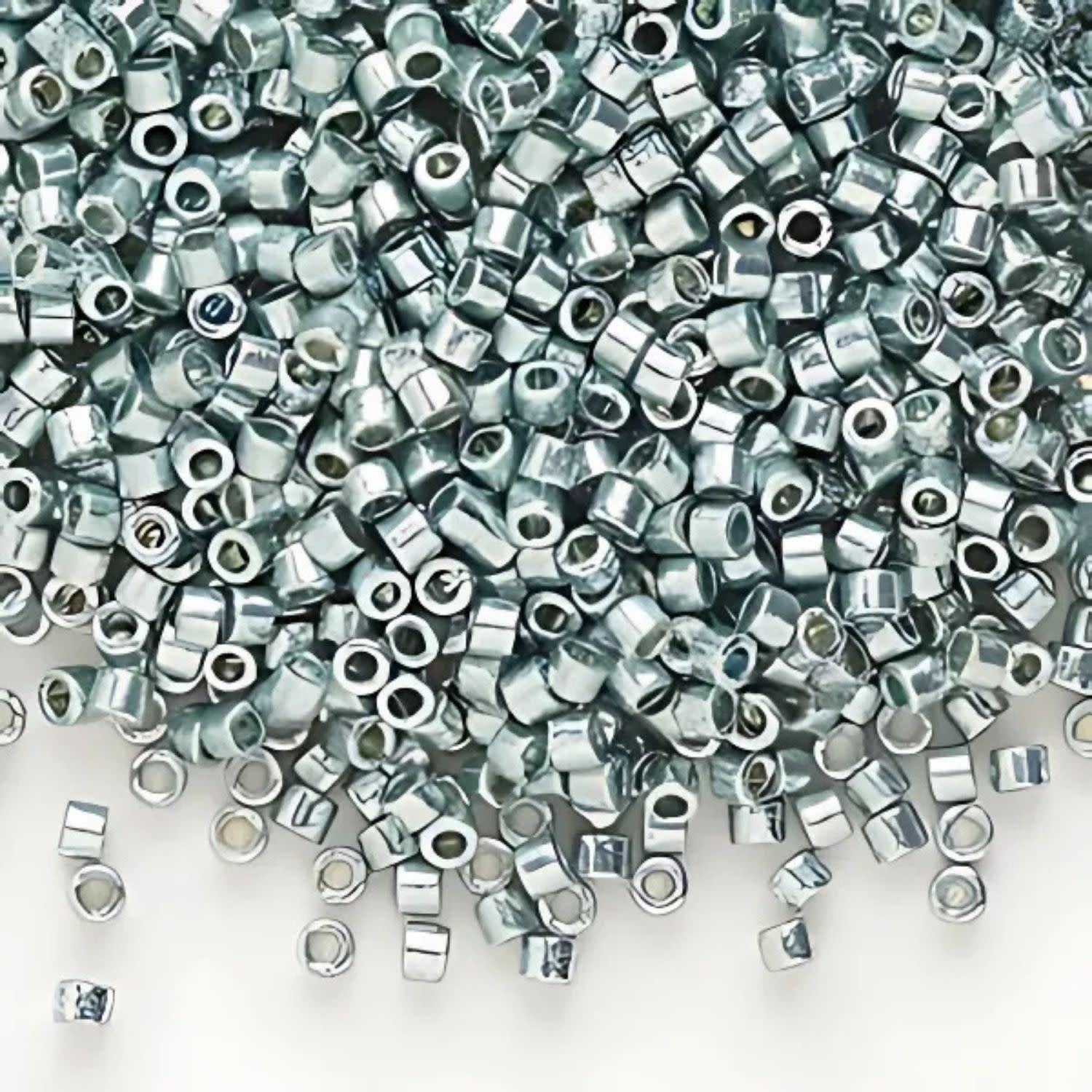 #11 Delica Seed Beads, Duracoat Galvanized Dark Seafoam Green, DB1846-TB, Approx 1440 Beads, 1 two inch tube, 7.2 grams