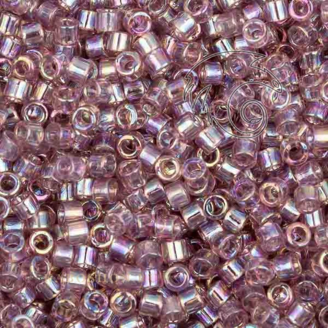#11 Delica Seed Beads, Transparent Smoky Amethyst Ab/Rainbow, DB173-TB, Approx 1440 Beads, 1 two inch tube, 7.2 grams
