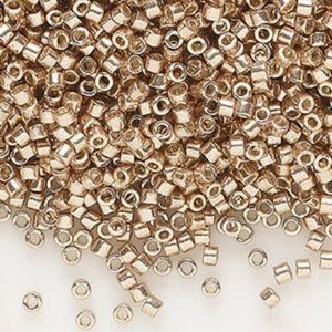 #11 Delica Seed Beads, Duracoat Galvanized Champagne, DB1834-TB, Approx 1440 Beads, 1 two inch tube, 7.2 grams