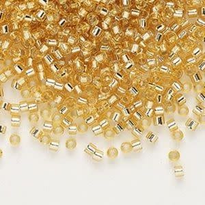 #11 Delica Seed Beads, Silver Lined Gold, Db042-Tb, Approx 1440 Beads, 1 two inch tube, 7.2 grams