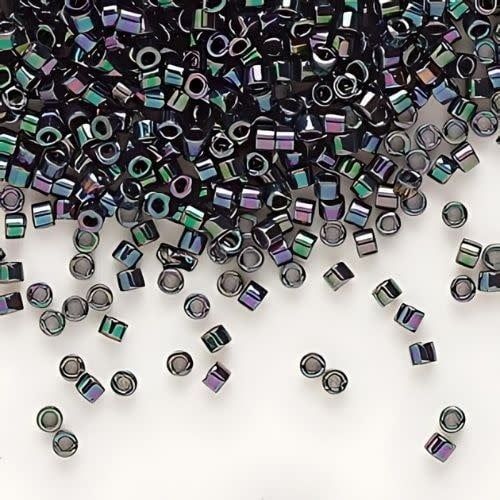 #11 Delica Seed Beads, Metallic Purple Green Gold Iris, DB1001-TB, Approx 1440 Beads, 1 two inch tube, 7.2 grams