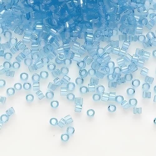 #11 Delica Seed Beads, Transparent Blue Luster, DB113-TB, Approx 1440 Beads, 1 two inch tube, 7.2 grams