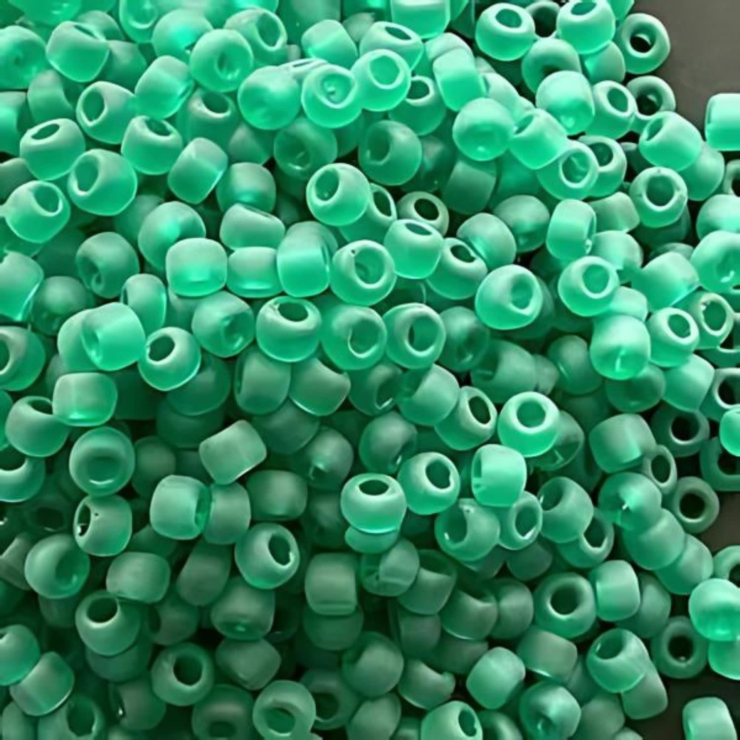 #11 Miyuki Seed Beads - Matte Transparent Green, 11-9146F-TB, Approx 24 Grams, 1 five inch tube