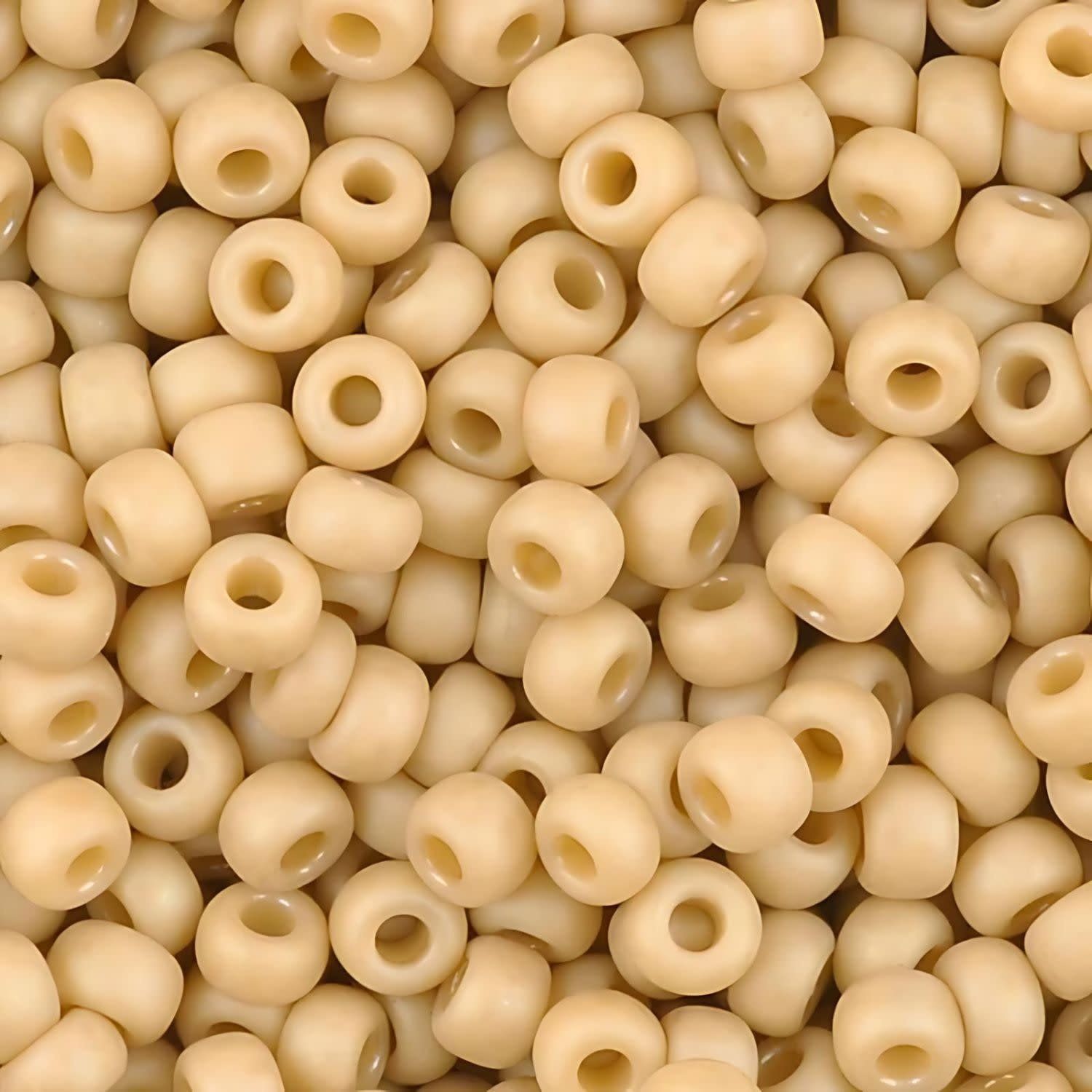 #8 Miyuki Seed Beads - Frosted Opaque Glaze Ivory Rainbow/AB, 8-94691-TB, Approx 858 Beads/22 Grams, 1 five inch tube
